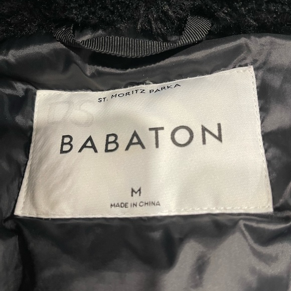 Aritzia Babaton St. Moritz Winter Down Parka Black Women's Medium - Picture 10 of 12